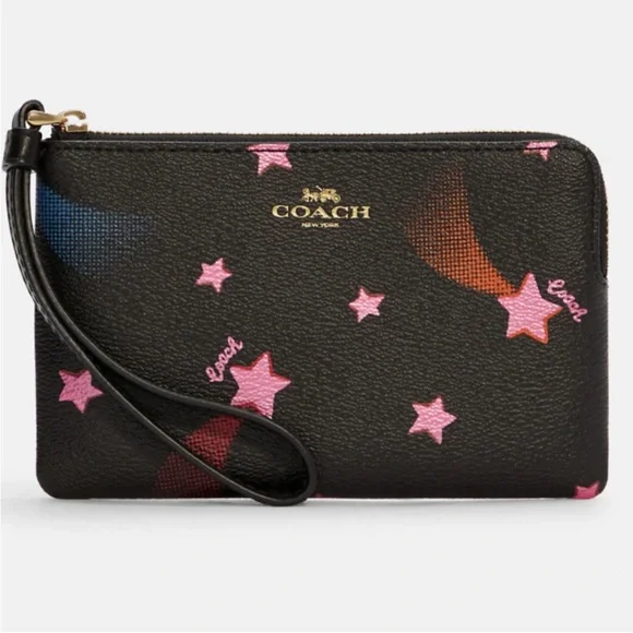 Coach Corner zip wristlet with Disco Star print. NWT. $62 - Picture 3 of 5